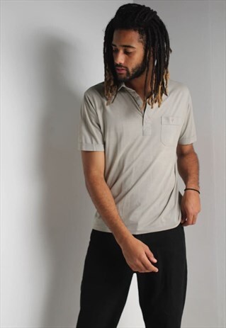Vintage 80's Polo Shirt Grey
