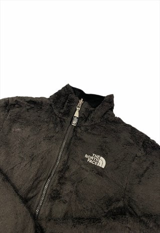 Womens The North Face fleece dark brown teddy jacket zipper | Back In ...