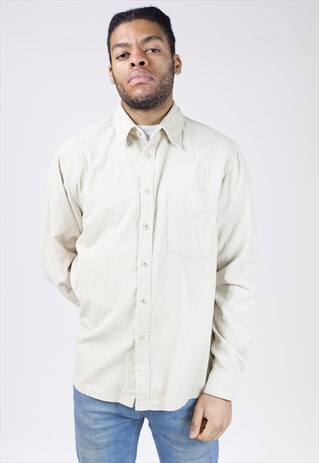 VINTAGE WRANGLER 90'S BEIGE CORD SHIRT
