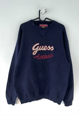 Vintage guess jeans navy blue sweatshirt medium 90s 