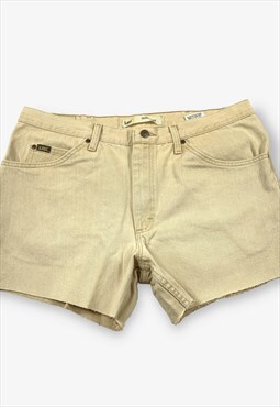 Vintage Lee Cut Off Denim Shorts Cream W36 BV18287