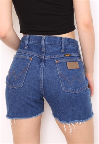 VINTAGE 90S WRANGLER BLUE DENIM SHORTS