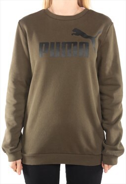 Puma - Green Printed Crewneck Sweatshirt - Large