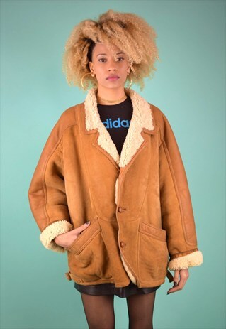 VINTAGE 90'S SHEARLING COAT
