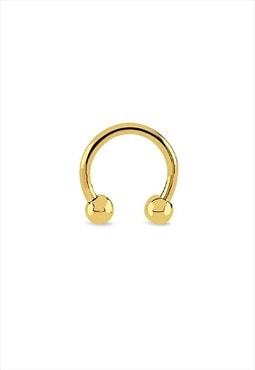 Gold Surgical Steel Circular Barbell Piercing 10mm