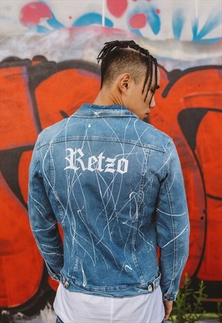 DESTROYED PAINTED DENIM JACKET