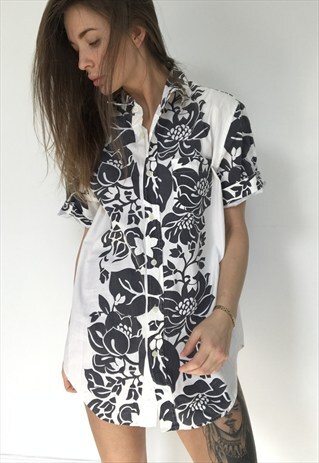 PATTERNED OVERSIZED RETRO VINTAGE UNISEX FESTIVAL SHIRT
