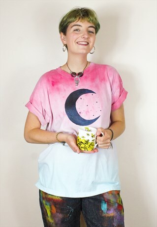 REWORKED CRESCENT MOON TIE DYE TSHIRT