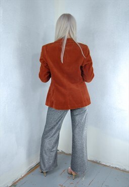 Vintage 90's Bright Orange Festival Glam Suit Blazer Jacket