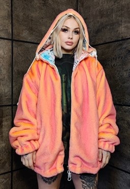 Faux fur luxury jacket reversible premium fleece bomber 