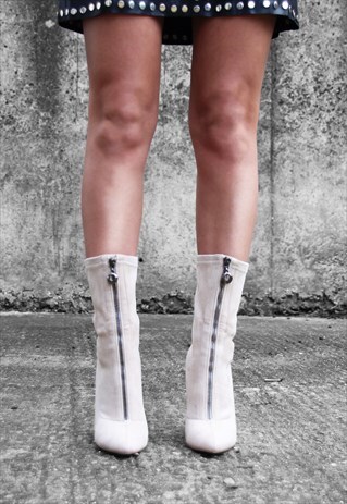 NUDE AMELIA SUEDE ANKLE BOOTS