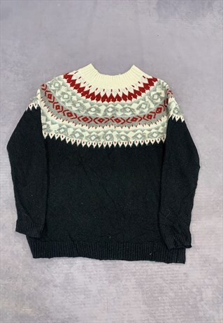 ABSTRACT KNITTED JUMPER PATTERNED KNIT SWEATER