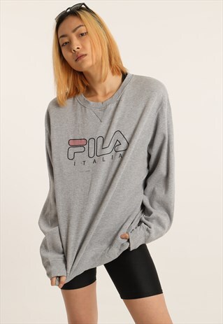 VINTAGE FILA PRINTED LOGO SWEATSHIRT