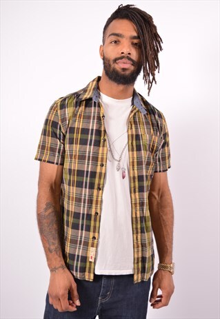 VINTAGE LEVI'S SHIRT SHORT SLEEVE CHECK MULTI
