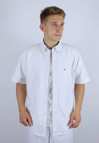 VINTAGE POLO TOMMY HILFIGER SLEEVE SHIRT MENS T-SHIRT