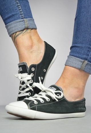 VINTAGE 90S CONVERSE BLACK DAINTY OX SHOES TRAINERS GRUNGE