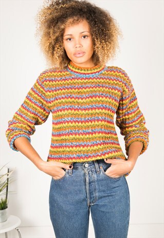 VINTAGE 80S CASUAL KNIT JUMPER / R0473