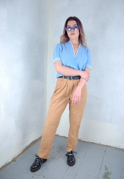 Vintage y2k tailored baggy balloon indie trousers in cream 