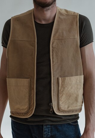 VINTAGE 80S FUNKY VEST WITH MINIMAL POCKETS