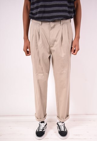 WRANGLER MENS VINTAGE TROUSERS W34 L34 BEIGE 90S