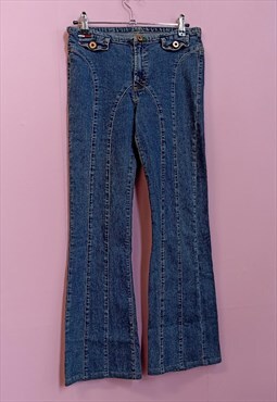 Vintage Y2k Tommy Hilfiger low rise flare denim trousers