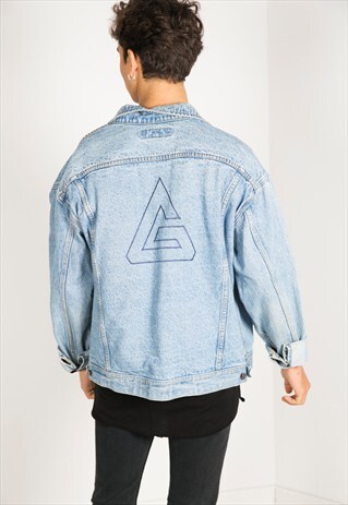 VINTAGE 80S LEE PATCHED DENIM JACKET / S1114