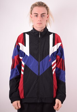 ADIDAS MENS VINTAGE TRACKSUIT TOP JACKET XL MULTI 90S