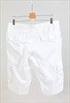 VINTAGE 00S CARGO SHORTS IN WHITE