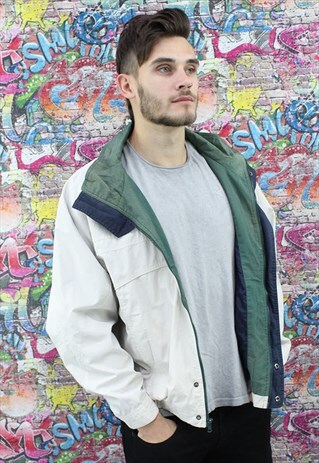 VINTAGE 90S SHELL JACKET / WINDBREAKER. UNISEX SPORTSWEAR.