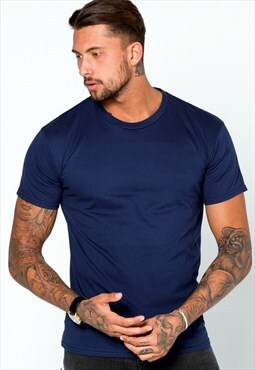 54 Floral Essential Blank T-Shirt - Navy Blue 
