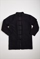 Black Chinese Kung Fu logo Waterproof Rain Jacket Rainwear