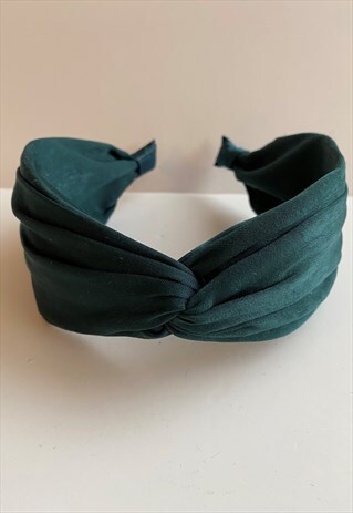 TWISTED KNOT WIDE HEADBAND IN TEAL