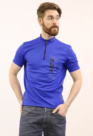 VINTAGE 1980S BLUE SPORTS T-SHIRT