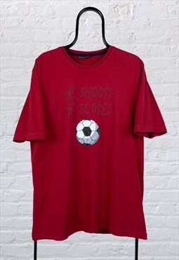 Vintage Etcetera Football T-Shirt Red XL