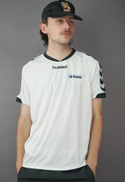 Vintage Hummel NSW Football Shirt in White with Logo
