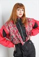VINTAGE 1980'S ALL IN ONE CRAZY PATTERNED SKI SUIT - MULTI