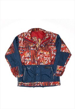 RUCANOR Jacket Red 90s Floral Mens XL