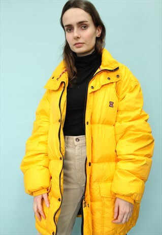 VINTAGE 90'S YELLOW OVERSIZE PUFFER JACKET