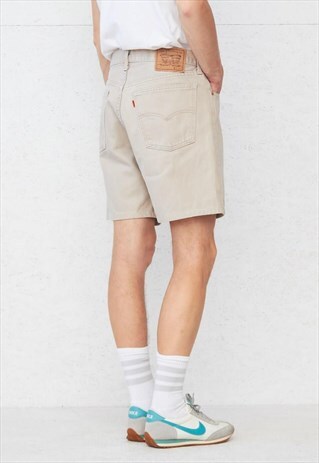 VINTAGE RETRO BEIGE LEVI'S 615 FIT DENIM SHORTS
