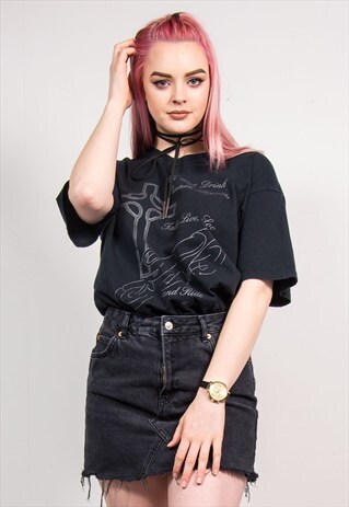 VINTAGE 90'S BLACK MOTORCYCLE T-SHIRT