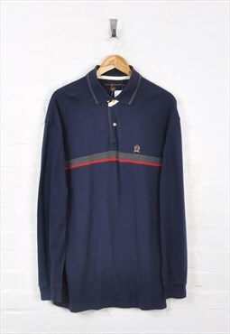 Vintage Tommy Hilfiger Polo Shirt Navy XL