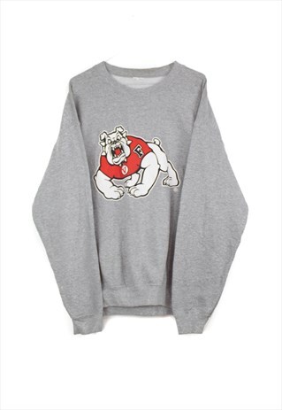 VINTAGE RARE BULLDOG SWEATSHIRT IN GREY L