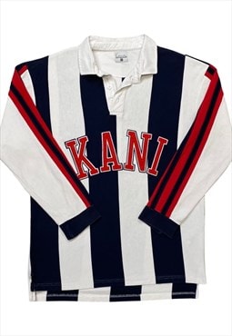 Karl Kani Striped Longsleeve Polo Shirt XL