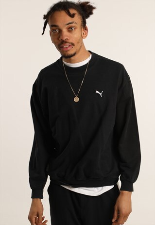 VINTAGE PUMA EMBROIDERED LOGO SWEATSHIRT