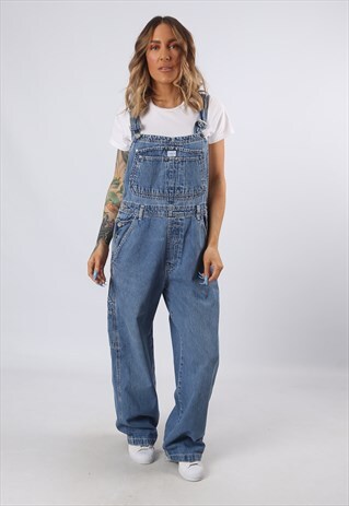 DENIM DUNGAREES CALVIN KLEIN WIDE LEG UK 12 (55G)