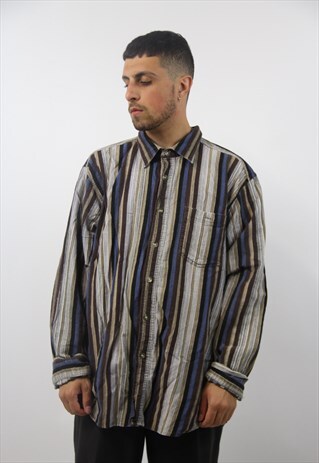 VINTAGE CORD THICK STRIPED SHIRT