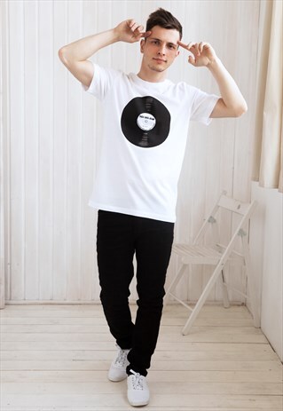 DJ T SHIRT - BACK ONCE AGAIN - LP VINYL RETRO NY OLD SCHOOL