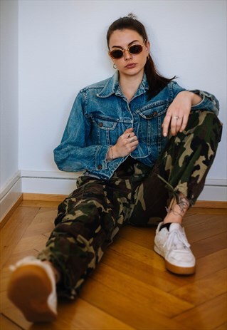 VINTAGE MILITARY ARMY CAMO CARGO PANTS TROUSERS