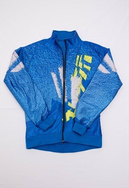 Vintage 90s Blue Fleece Warm Active Wear Sports Jacket