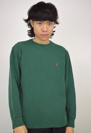 VINTAGE 90S POLO RALPH LAUREN GREEN SWEATER